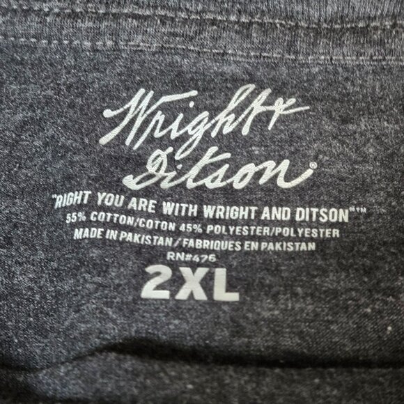 Wright & Ditson Giants 2XL Gray T-Shirt Cotton/Polyester Crewneck Short Sleeve - Picture 4 of 6